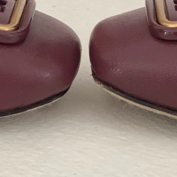 Tory Burch  Georgina Ballet Flats in Vintage Eggplant/Purple Moon. - Picture 7 of 11